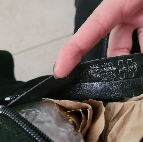 Zara TRF Chunky Heeled OTK Boots - Picture 10 of 12